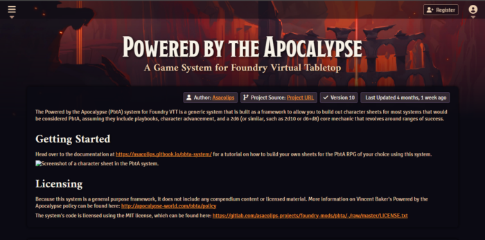 Powered by the Apocalypse (VTT)
