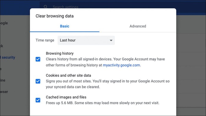 Clear Browser Data and Cookies