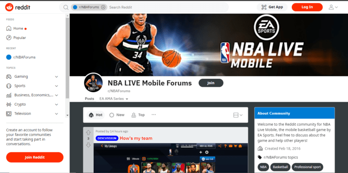 NBA Live Mobile Forums