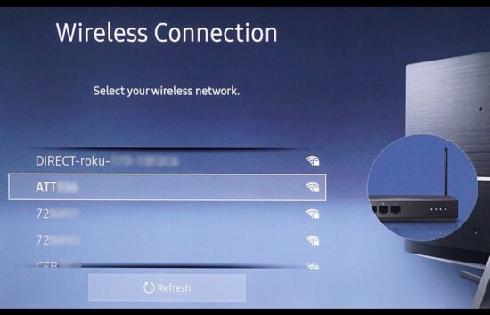 Samsung TV WiFi network selection