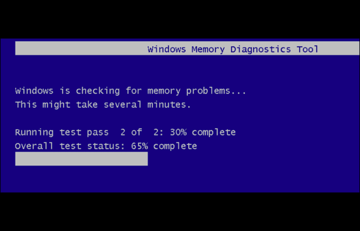 Windows Memory Diagnostic Running