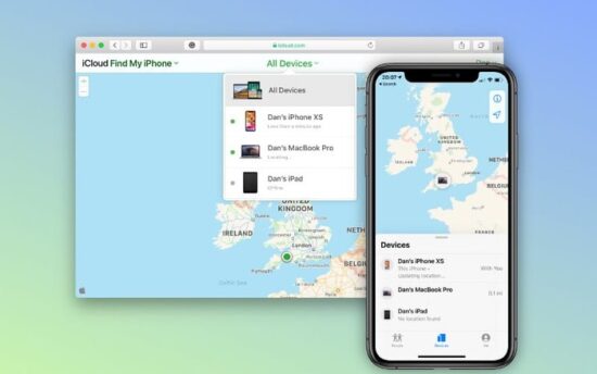 iCloud Find My iPhone Interface