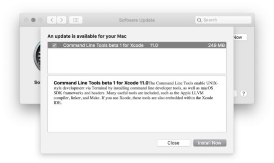 updating Xcode Command Line Tools via Terminal