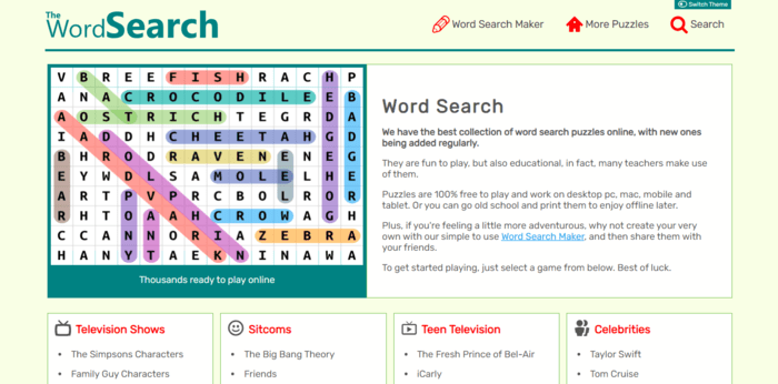 WordSearch Puzzle Game