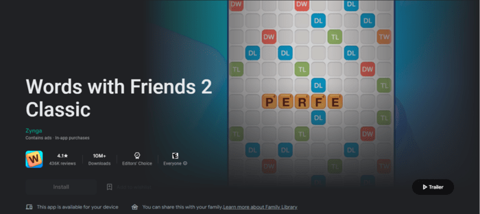 Words With Friends 2