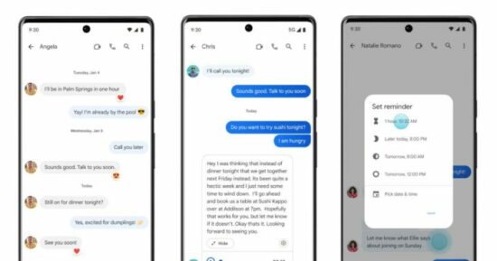 Google Messages updates bring iOS reactions and YouTube embed