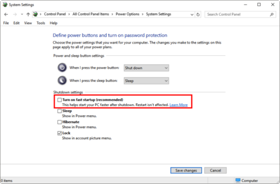 How To Disable Fast Startup in Windows 10