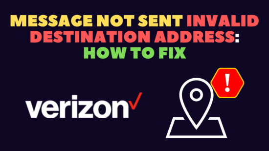 When Does the Message Not Sent Invalid Destination Address Error Happen
