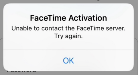 facetime activation-error