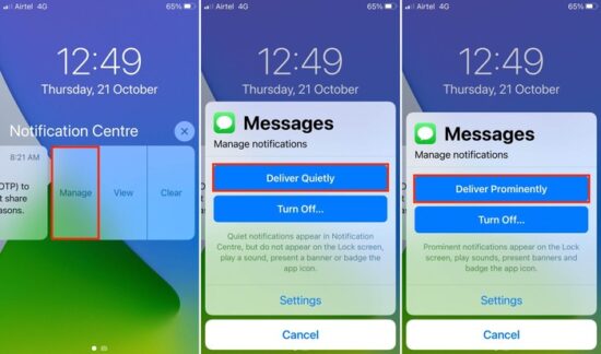 iPhone Notifications Messages Deliver Quietly