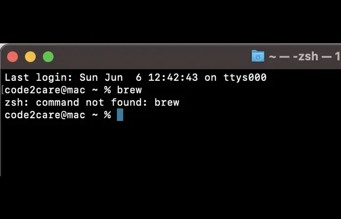 zsh command not found brew