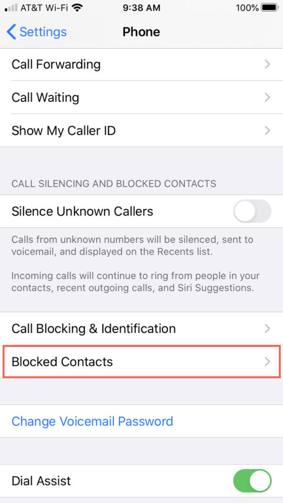 Check for Blocked Numbers