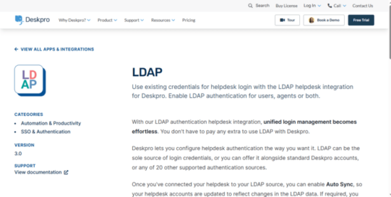Contact Support LDAP