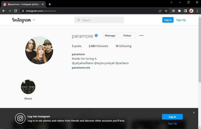 Initial Diagnosis see instagram without account