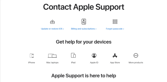 Reach Out to Apple Support