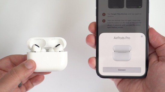 Resetting the AirPods