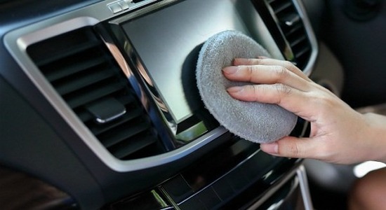 Cleaning Car Touch Screen