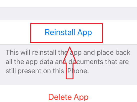 Reinstall the Problematic App